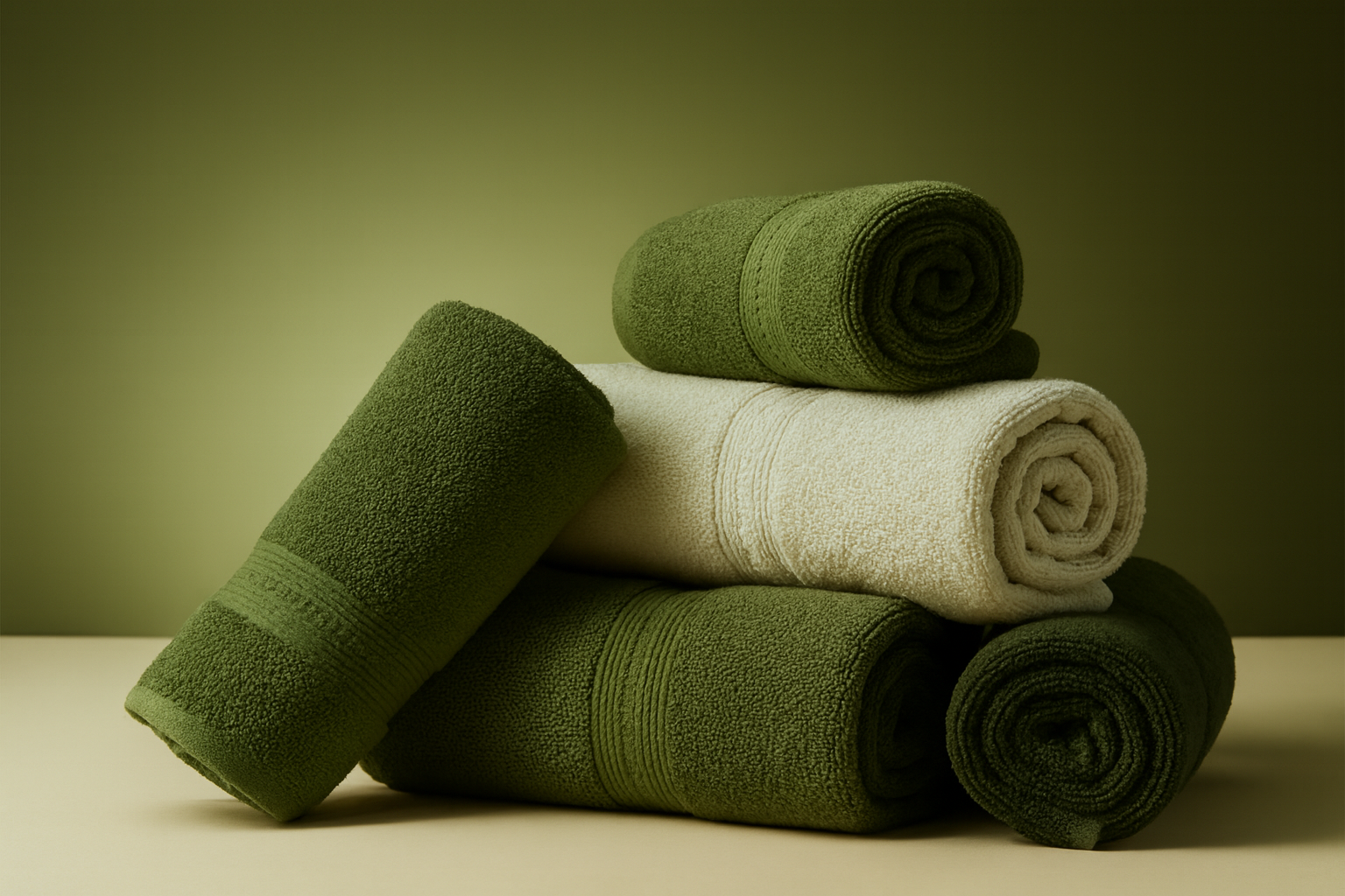 مناشف قطنية بلون بيج - image 2